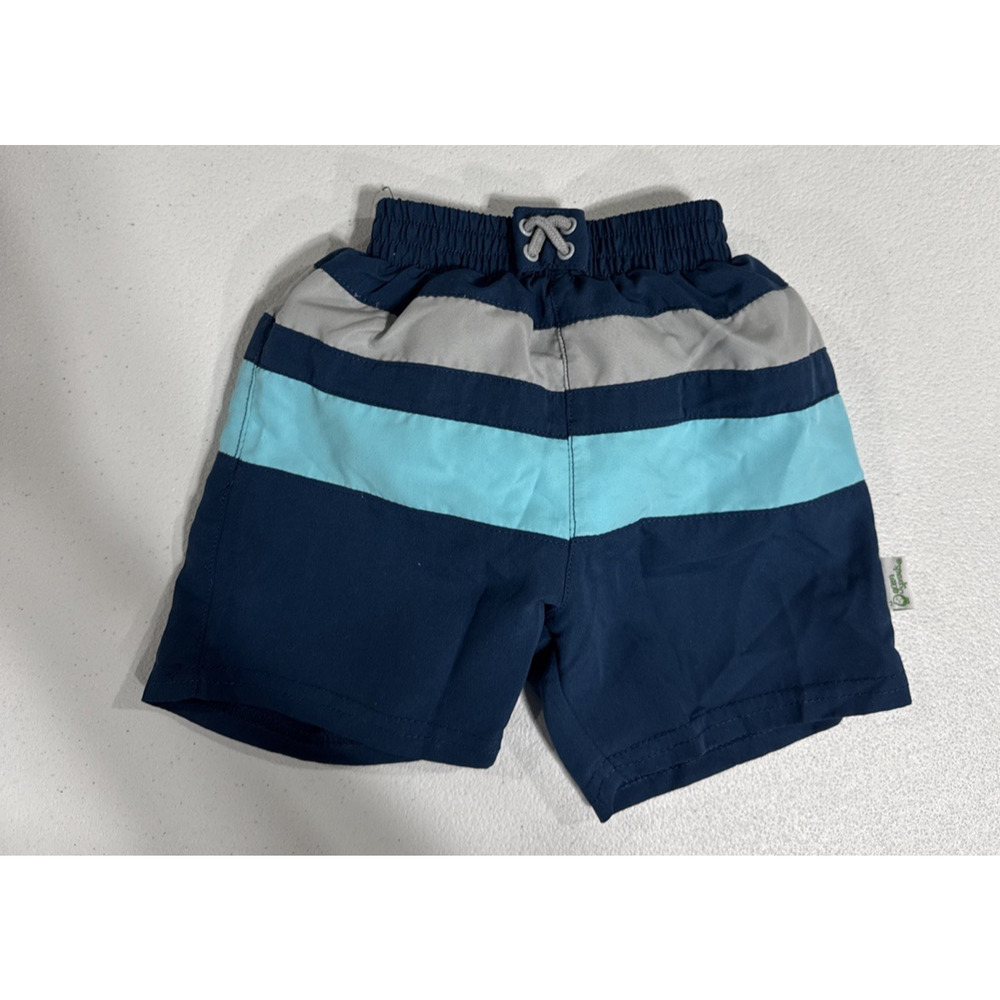Green Sprouts Swim Shorts Baby Boy 6 Months Blue Stripes Swim Trunk Pool Beach